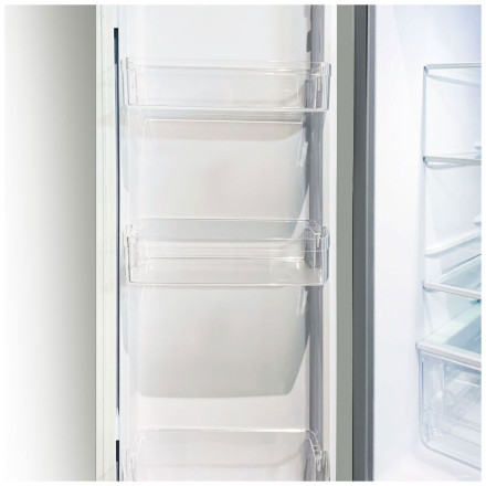 Холодильник Side by Side Ginzzu NFI-4414 White glass