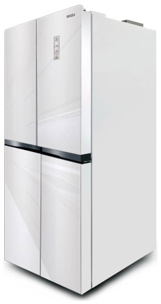 Холодильник Side by Side Ginzzu NFI-4414 White glass