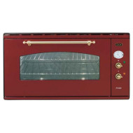 Духовой шкаф ILVE 948 NMP/RB бордо, ручки латунь
