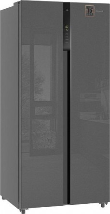 Холодильник WEISSGAUFF WSBS 500 Inverter NoFrost Bru Steel Glass