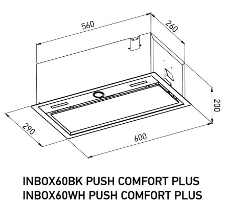 Вытяжка Meferi INBOX60WH PUSH COMFORT PLUS Вытяжка Meferi INBOX60WH PUSH COMFORT PLUS