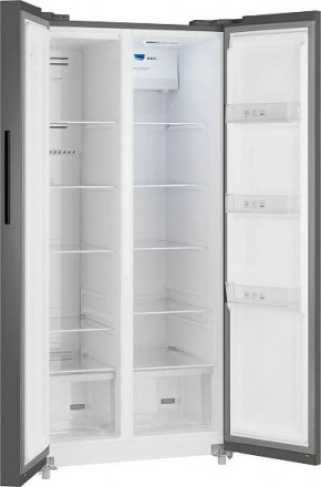 Холодильник WEISSGAUFF WSBS 500 Inverter NoFrost Dark Grey