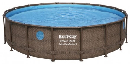Бассейн Bestway Power Steel Swim Vista Series II в комплекте 56977