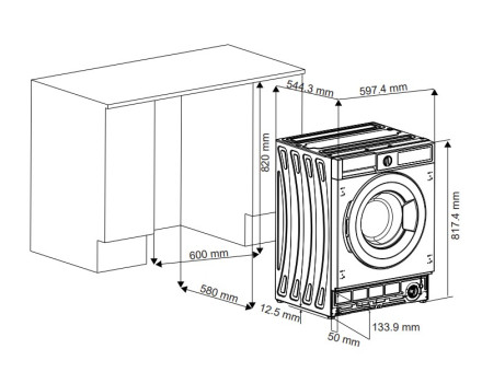 Встраиваемая стиральная машина EVELUX EWI 61408