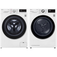 Комплект стиральная и сушильная машина LG F4V5VS0W + DC90V9V9W