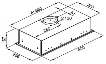 Встраиваемая вытяжка MAUNFELD Crosby Light C 60 черный