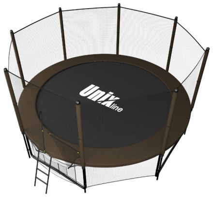 Каркасный батут Unix Line 8ft Black&Brown outside 244х244х241 см