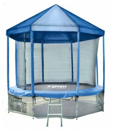 Каркасный батут Optifit Like 14ft с крышей 427х427х268 см