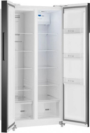 Холодильник WEISSGAUFF WSBS 500 Inverter NoFrost White Glass Холодильник WEISSGAUFF WSBS 500 Inverter NoFrost White Glass