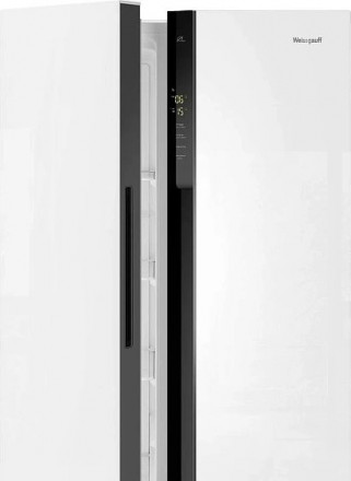 Холодильник WEISSGAUFF WSBS 500 Inverter NoFrost White Glass Холодильник WEISSGAUFF WSBS 500 Inverter NoFrost White Glass