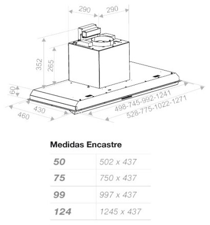 Встраиваемая вытяжка Pando BGF V.750 99 IX