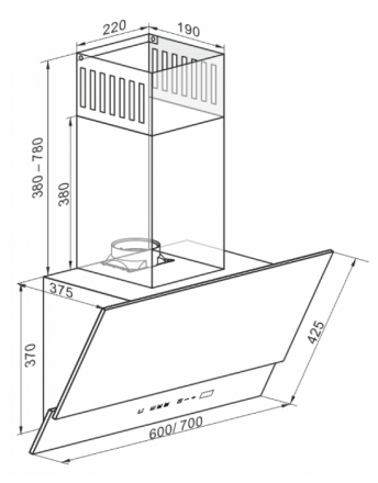 Каминная вытяжка Kaiser АТ 7410 FR Eco