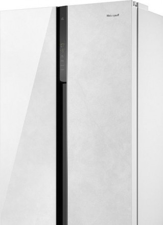 Холодильник WEISSGAUFF WSBS 500 Inverter NoFrost White Rock Glass Холодильник WEISSGAUFF WSBS 500 Inverter NoFrost White Rock Glass