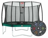 Каркасный батут Berg Favorit Tattoo + Safety Net Deluxe 430 430х430х270 см Каркасный батут Berg Favorit Tattoo + Safety Net Deluxe 430 430х430х270 см