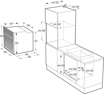 Встраиваемый электрический духовой шкаф Gorenje BOB6737E01XK Встраиваемый электрический духовой шкаф Gorenje BOB6737E01XK