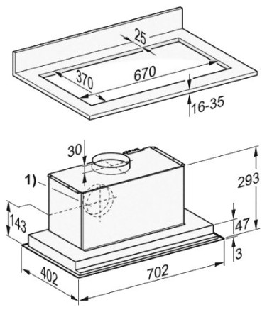 Встраиваемая вытяжка Miele DA 2578 Встраиваемая вытяжка Miele DA 2578