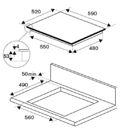 Встраиваемая индукционная варочная панель Bertazzoni P604IC1B2NEE Встраиваемая индукционная варочная панель Bertazzoni P604IC1B2NEE