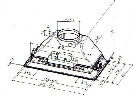 Встраиваемая вытяжка Faber INKA SMART HC X A70 Встраиваемая вытяжка Faber INKA SMART HC X A70
