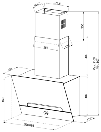 Каминная вытяжка Kuppersberg F 990 (6109) Каминная вытяжка Kuppersberg F 990 (6109)