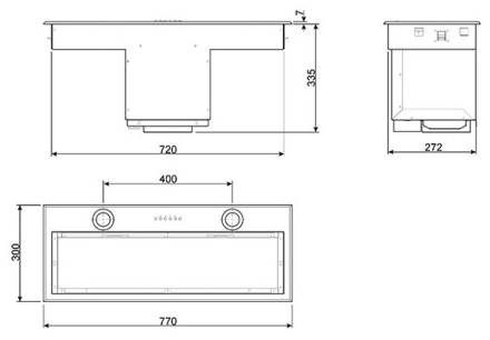 Встраиваемая вытяжка smeg KSEG 78 PXE Встраиваемая вытяжка smeg KSEG 78 PXE