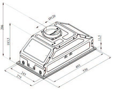 Встраиваемая вытяжка Darina Built in M605B Встраиваемая вытяжка Darina Built in M605B
