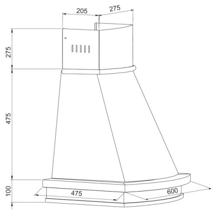 Каминная вытяжка Korting KHC 6730 RI