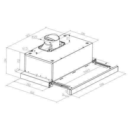 Вытяжка Meferi SLIDEBOX60WH POWER