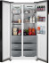 Холодильник WEISSGAUFF WSBS 590 NoFrost Inverter Premium Inox Glass