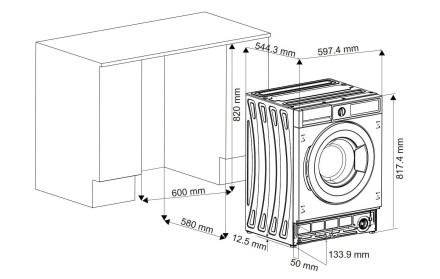 Встраиваемая стиральная машина Scandilux DX3T8400 Встраиваемая стиральная машина Scandilux DX3T8400