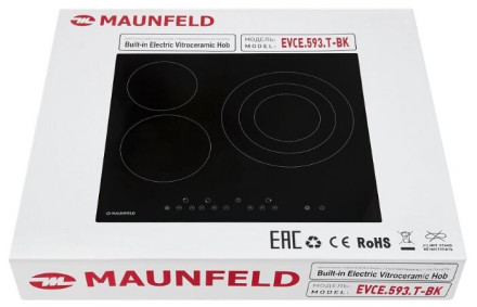 Электрическая варочная панель MAUNFELD EVCE.593.T-BK Электрическая варочная панель MAUNFELD EVCE.593.T-BK