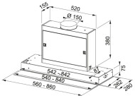 Встраиваемая вытяжка FRANKE FMPOS 608 BI X Встраиваемая вытяжка FRANKE FMPOS 608 BI X