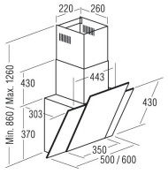 Каминная вытяжка CATA Podium 600 ABK Каминная вытяжка CATA Podium 600 ABK