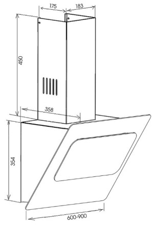 Каминная вытяжка Schaub Lorenz SLD DL6734 Каминная вытяжка Schaub Lorenz SLD DL6734