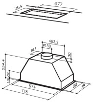 Встраиваемая вытяжка Best Visso ASC Glass 70 Встраиваемая вытяжка Best Visso ASC Glass 70