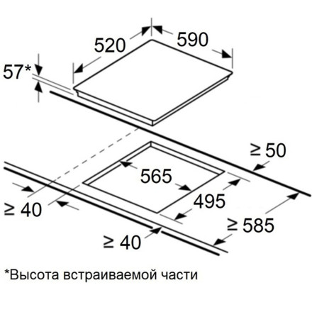 Встраиваемая индукционная варочная панель Maunfeld CVI.594.MBK.2