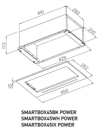 Вытяжка Meferi SMARTBOX45BK POWER