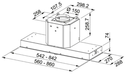 Встраиваемая вытяжка FRANKE FMY 908 BI BK Встраиваемая вытяжка FRANKE FMY 908 BI BK