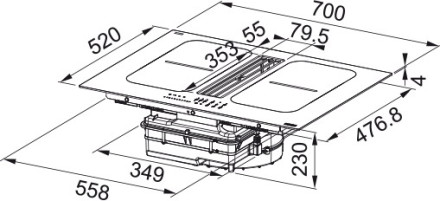 Индукционная варочная панель со встроенной вытяжкой Franke FSM 7081R HI Индукционная варочная панель со встроенной вытяжкой Franke FSM 7081R HI