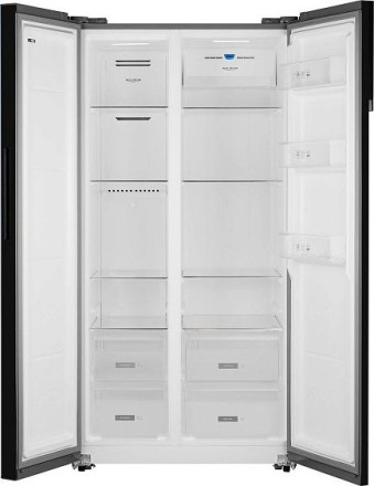 Холодильник WEISSGAUFF WSBS 600 NoFrost Inverter Blue Glass Холодильник WEISSGAUFF WSBS 600 NoFrost Inverter Blue Glass