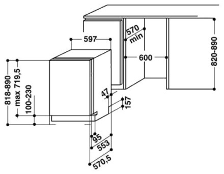 Встраиваемая посудомоечная машина Whirlpool ADG 9200
