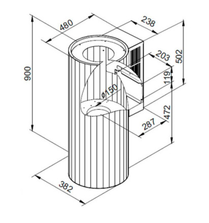 Вытяжка Maunfeld Adelaide 39 Wall нержавеющая сталь