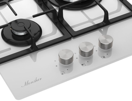 Газовая варочная панель Monsher MGG 43 Blanc Газовая варочная панель Monsher MGG 43 Blanc