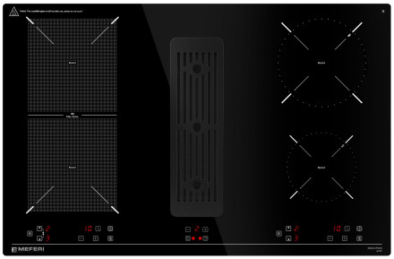 Индукционная варочная панель со встроенной вытяжкой Meferi XSMART35IX ULTRA Индукционная варочная панель со встроенной вытяжкой Meferi XSMART35IX ULTRA